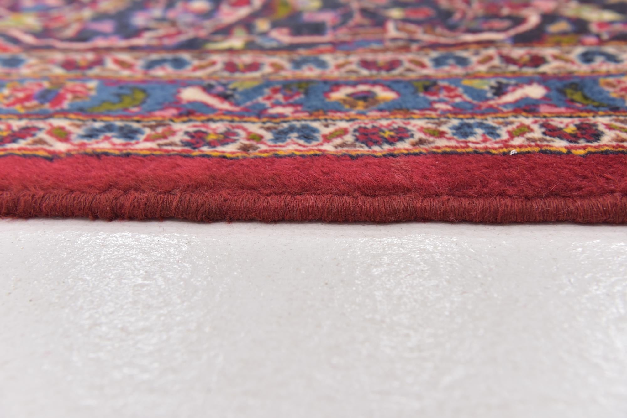 10' x 13' Hand Knotted Mashad Persian Wool Rug