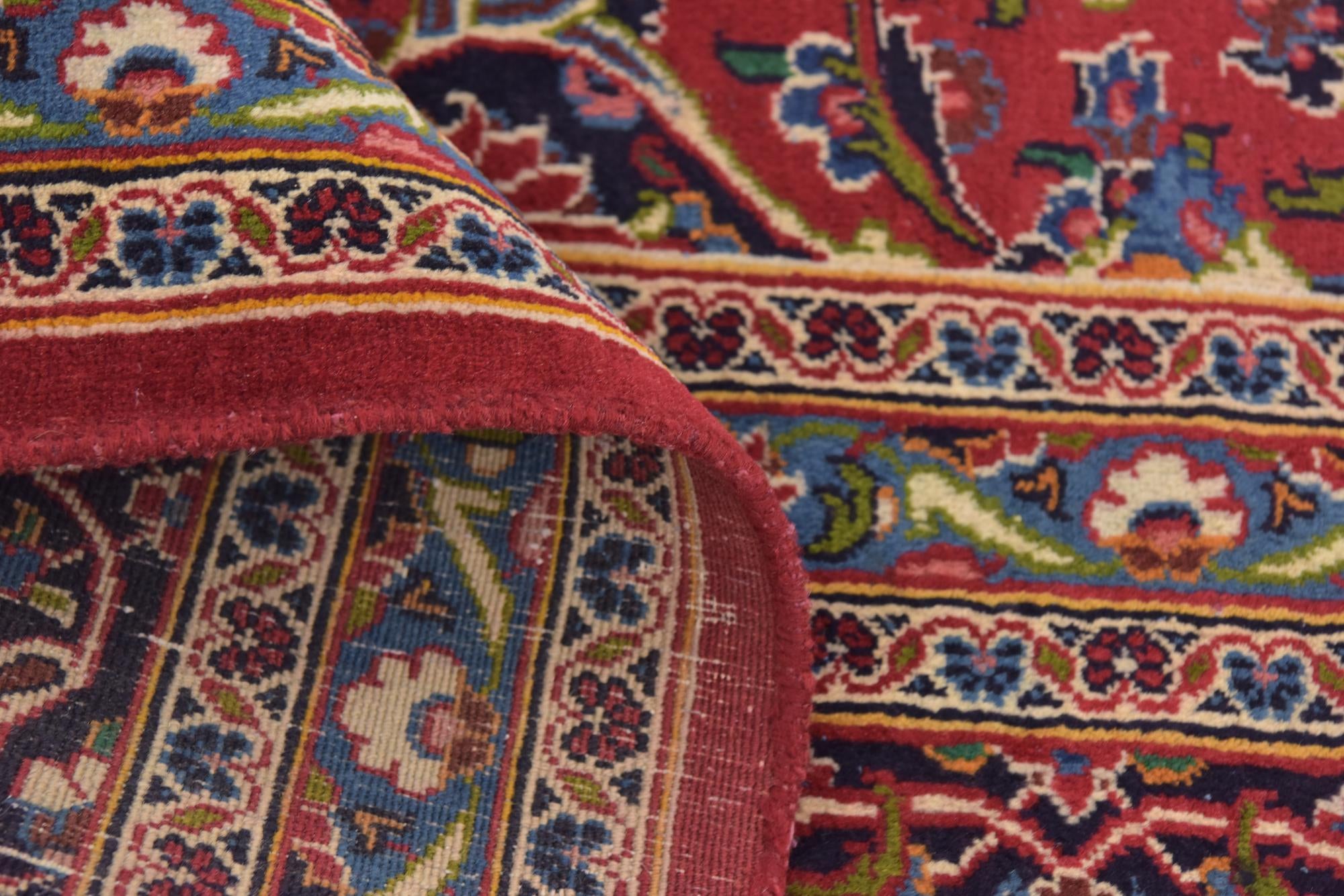 9' 10 x 12' 10 Hand Knotted Mashad Persian Wool Rug
