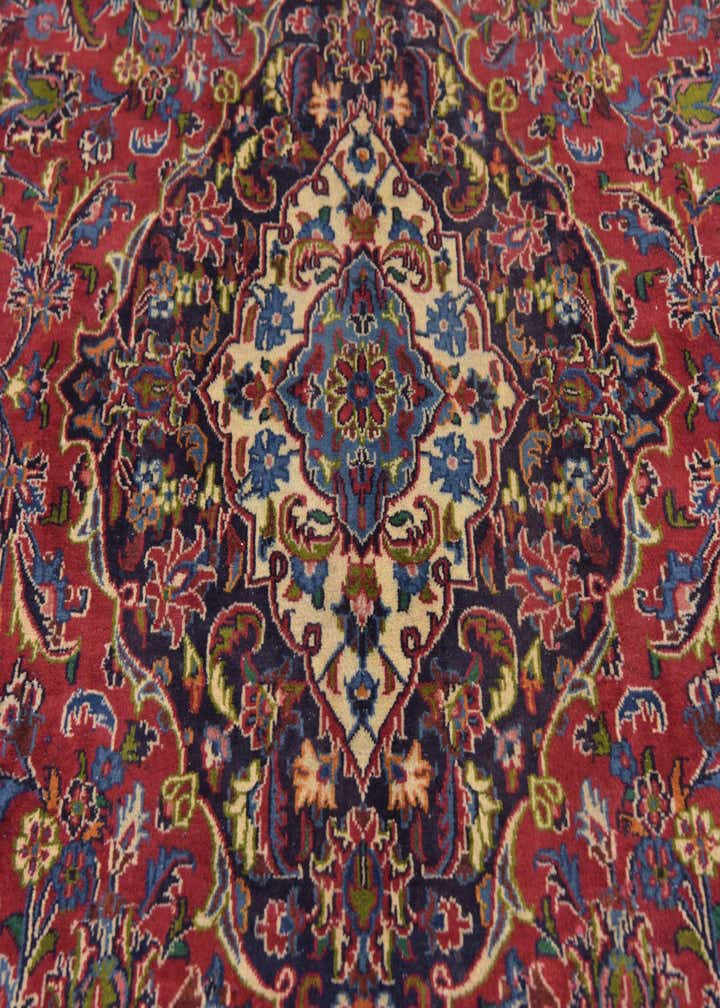 9' 10 x 12' 10 Hand Knotted Mashad Persian Wool Rug