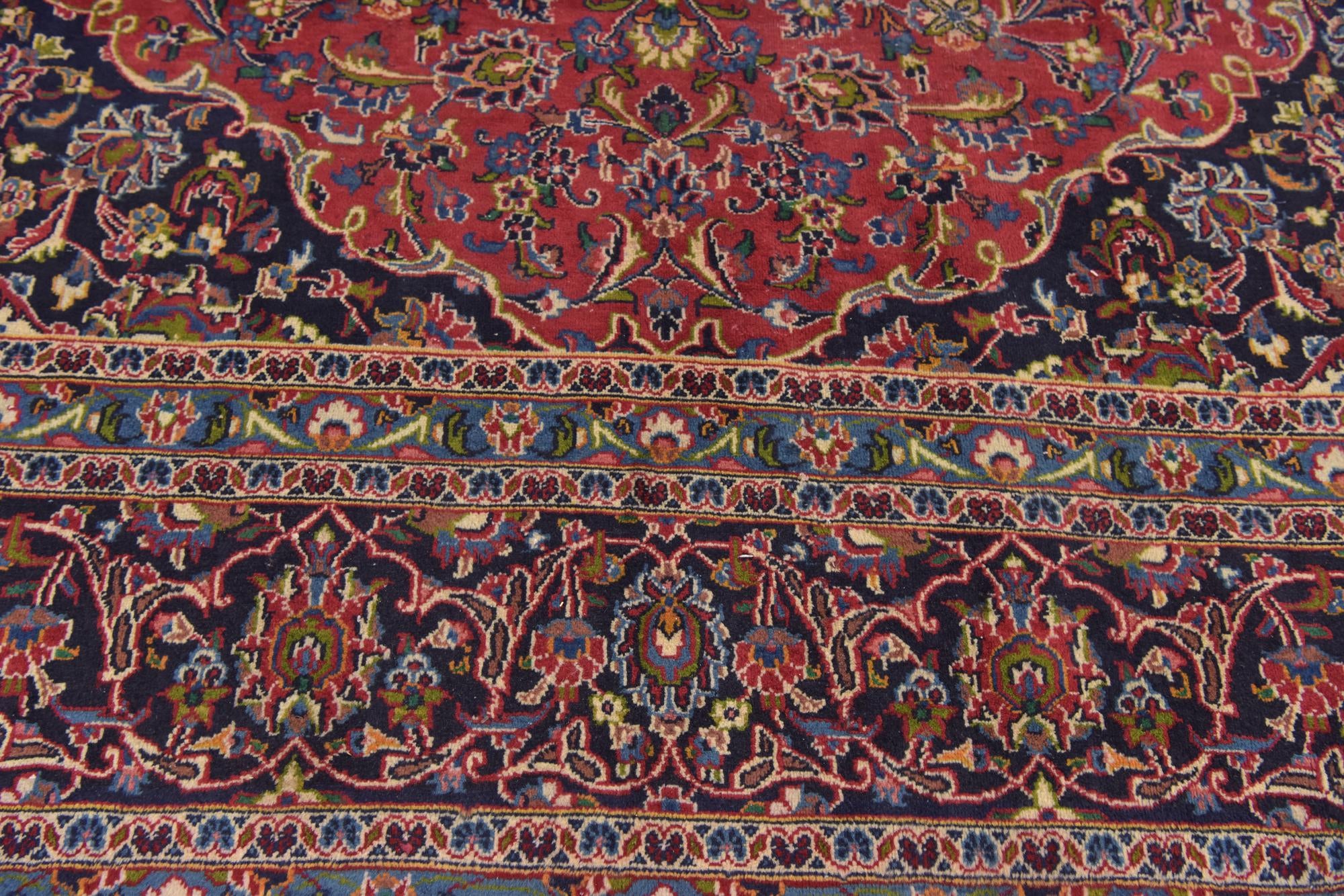 9' 10 x 12' 10 Hand Knotted Mashad Persian Wool Rug