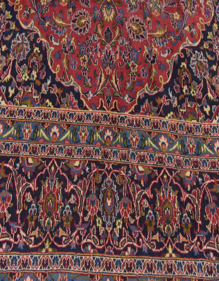 Detail image of 9' 10 x 12' 10 Hand Knotted Mashad Persian Wool Rug