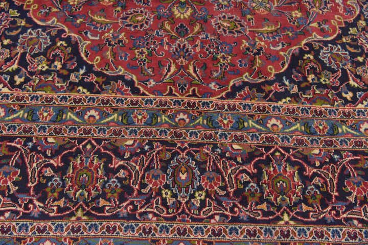 9' 10 x 12' 10 Hand Knotted Mashad Persian Wool Rug