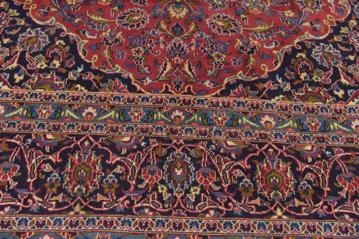 Detail image of 9' 10 x 12' 10 Hand Knotted Mashad Persian Wool Rug