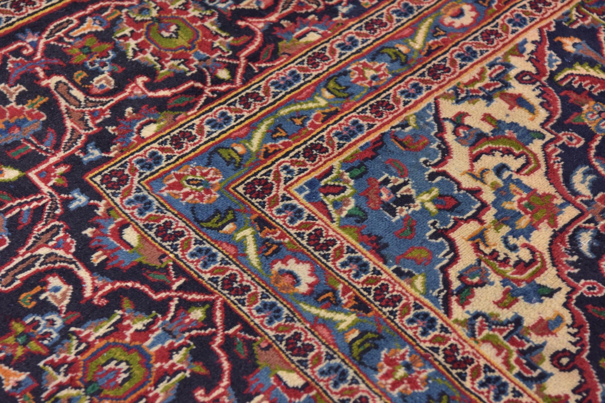 9' 10 x 12' 10 Hand Knotted Mashad Persian Wool Rug