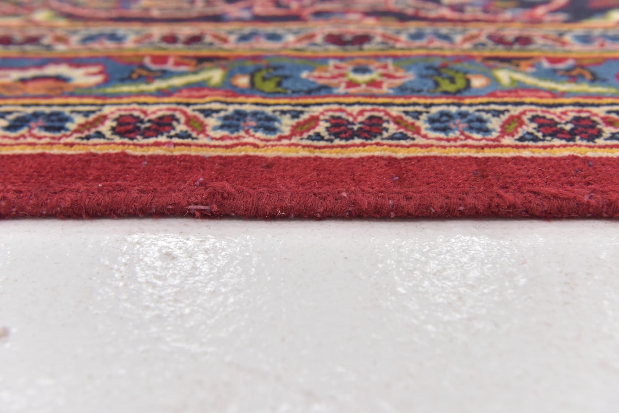 9' 10 x 12' 10 Hand Knotted Mashad Persian Wool Rug