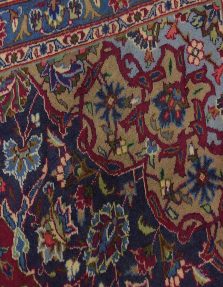 Detail image of 10' x 12' 6  Hand Knotted Mashad Persian Wool Rug