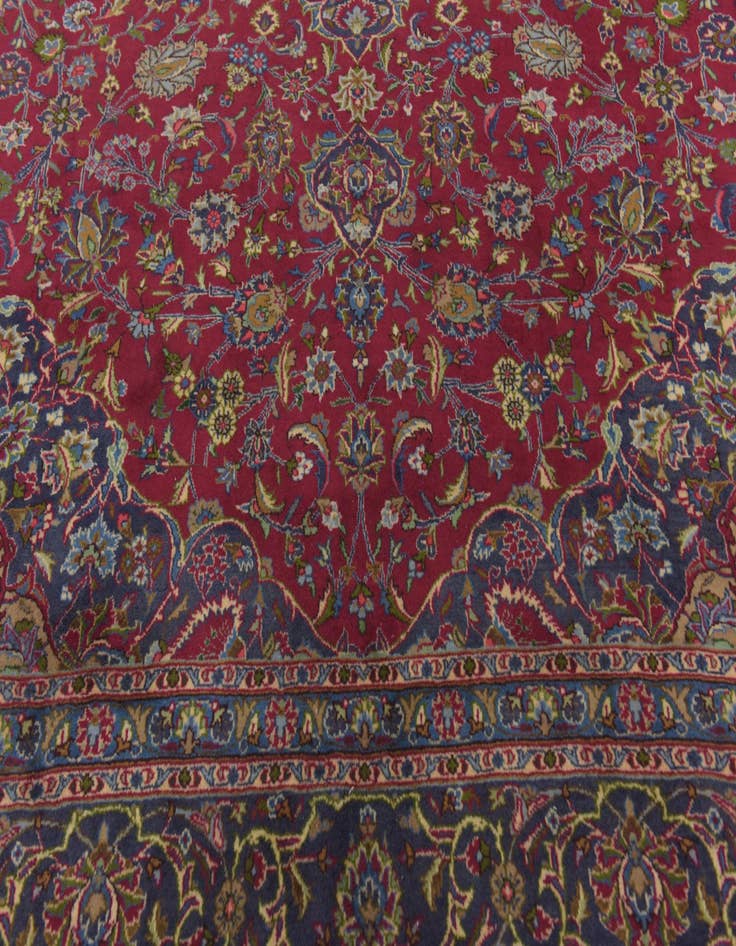 Detail image of 10' x 12' 6  Hand Knotted Mashad Persian Wool Rug