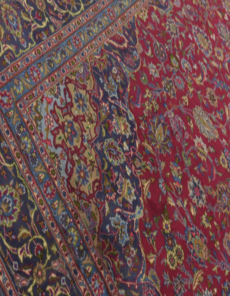 Detail image of 10' x 12' 6  Hand Knotted Mashad Persian Wool Rug