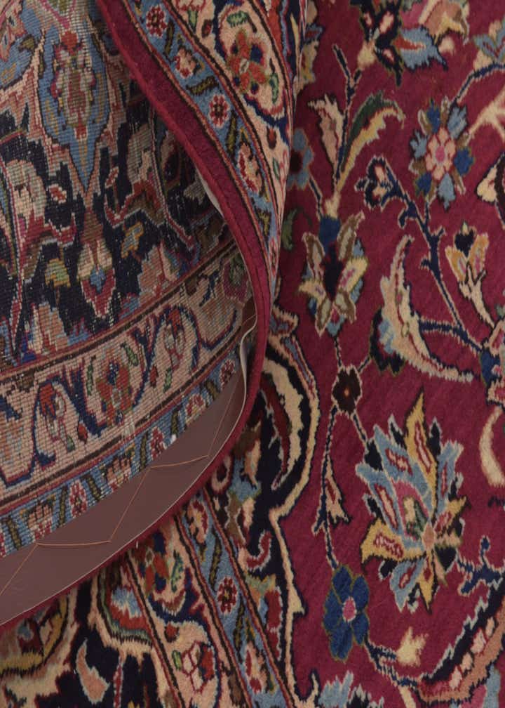 9' 10 x 12' 6 Hand Knotted Mashad Persian Wool Rug