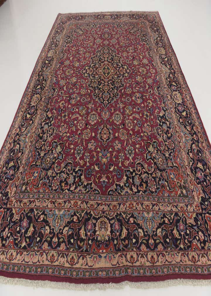 9' 10 x 12' 6 Hand Knotted Mashad Persian Wool Rug