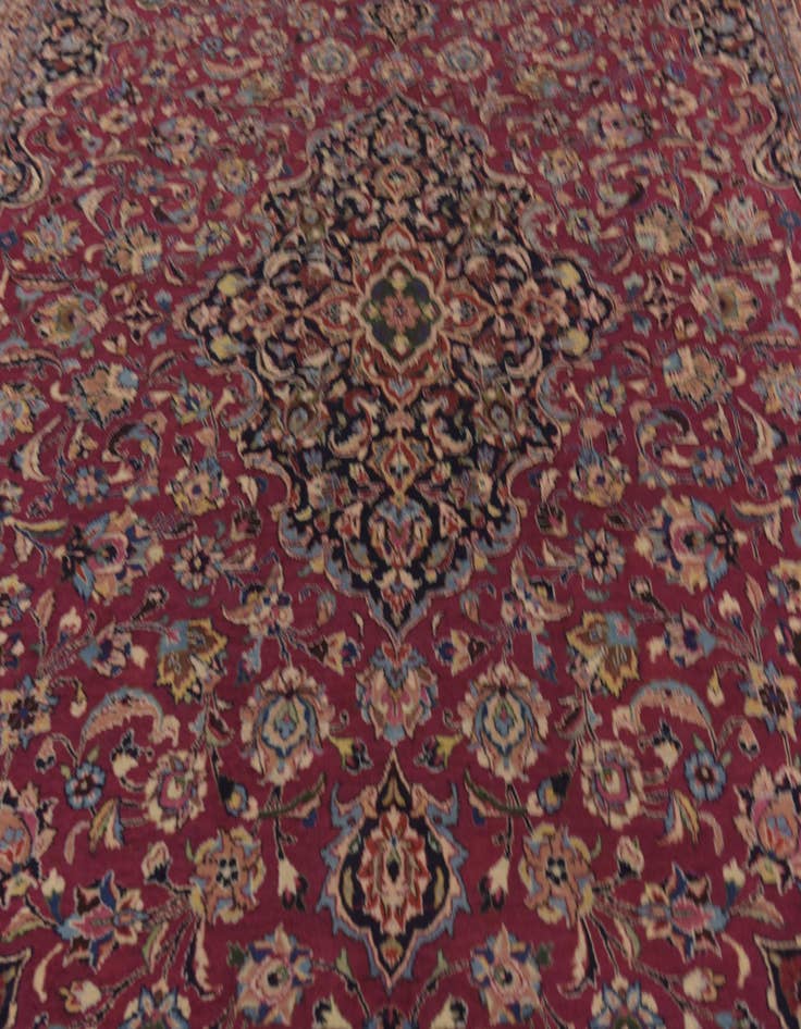 Detail image of 9' 10 x 12' 6 Hand Knotted Mashad Persian Wool Rug
