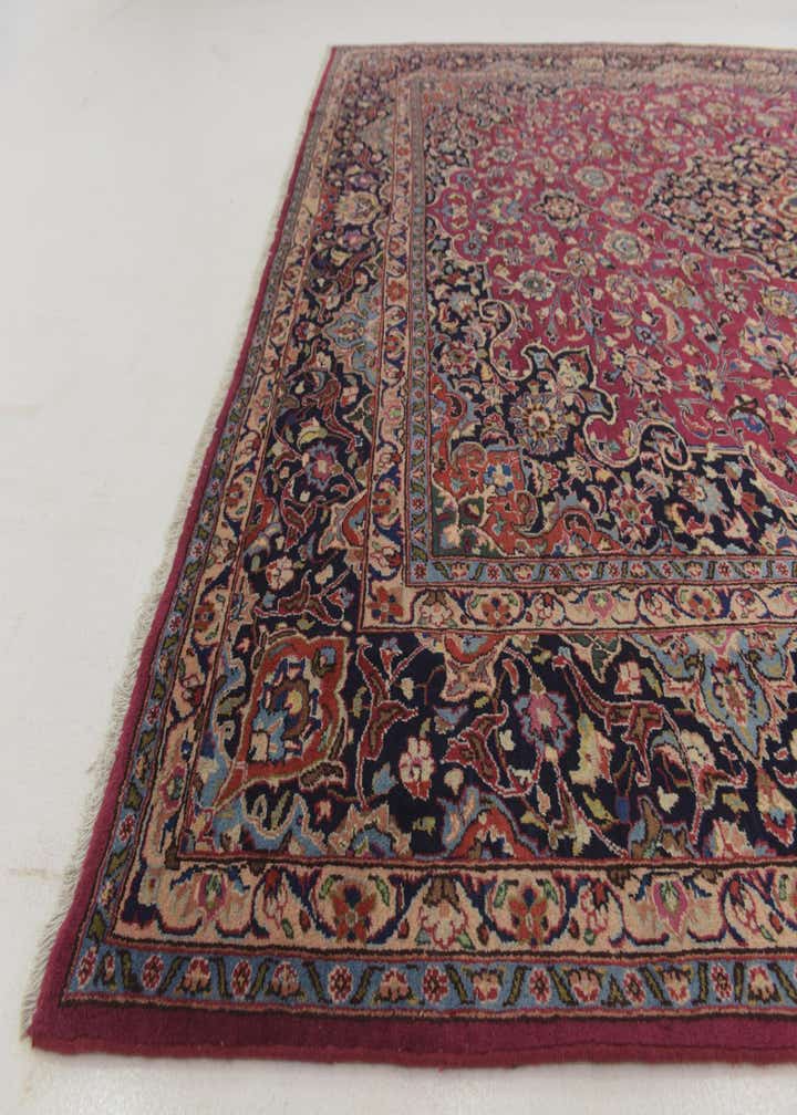 9' 10 x 12' 6 Hand Knotted Mashad Persian Wool Rug