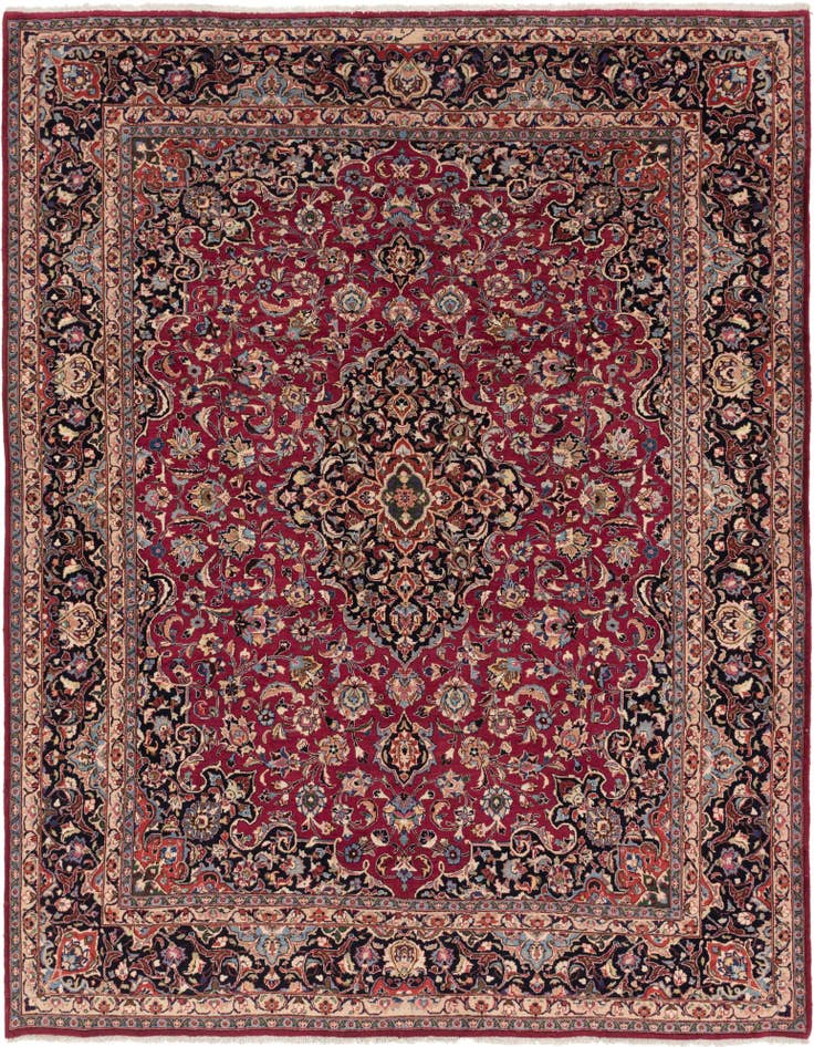 Detail image of 9' 10 x 12' 6 Hand Knotted Mashad Persian Wool Rug