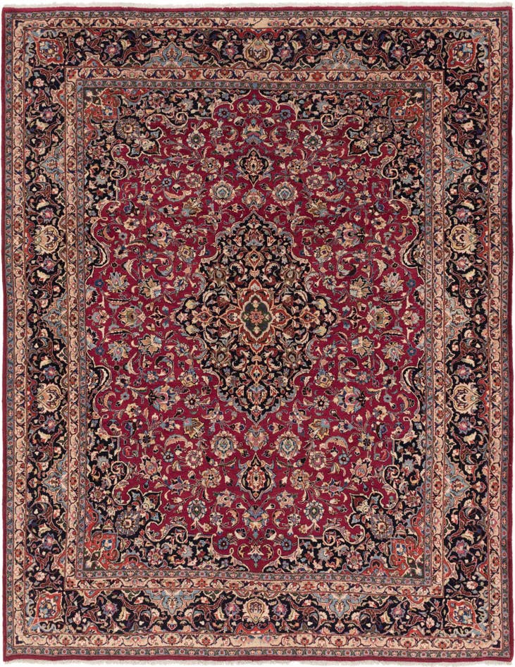 Detail image of 9' 10 x 12' 6 Hand Knotted Mashad Persian Wool Rug