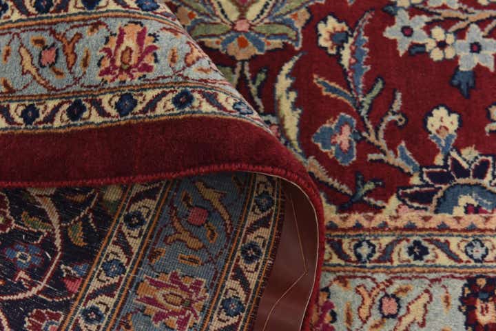 10' x 12' 7 Hand Knotted Mashad Persian Wool Rug
