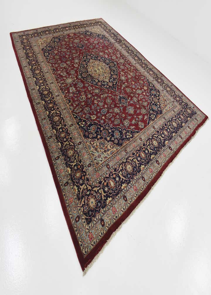 10' x 12' 7 Hand Knotted Mashad Persian Wool Rug