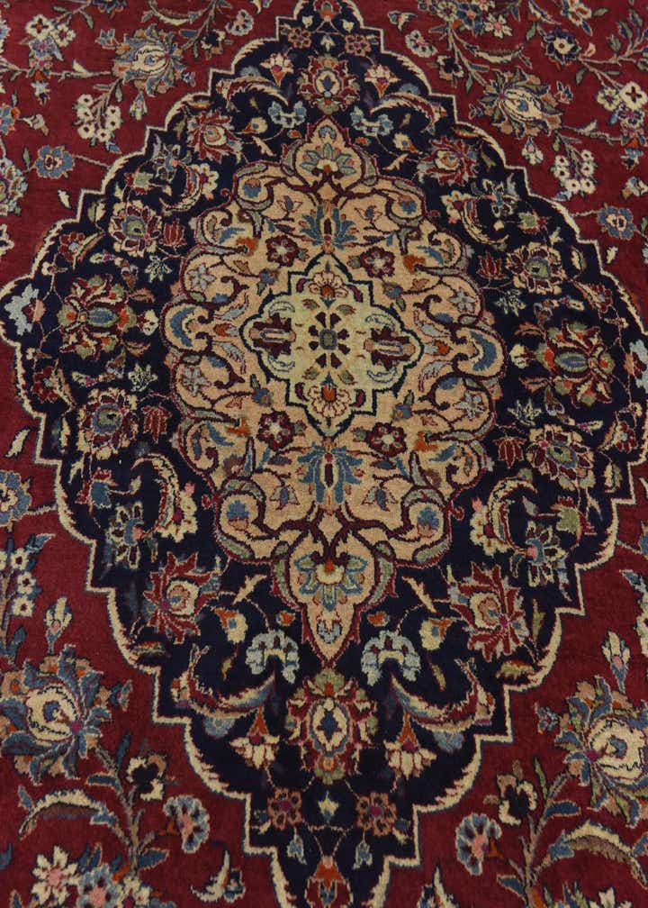 10' x 12' 7 Hand Knotted Mashad Persian Wool Rug