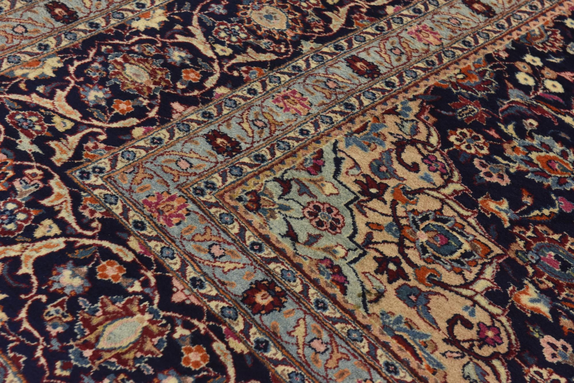 10' x 12' 7 Hand Knotted Mashad Persian Wool Rug