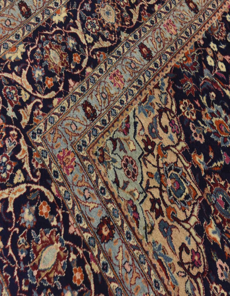 Detail image of 10' x 12' 7 Hand Knotted Mashad Persian Wool Rug