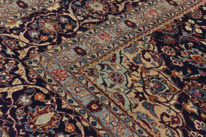 10' x 12' 7 Hand Knotted Mashad Persian Wool Rug
