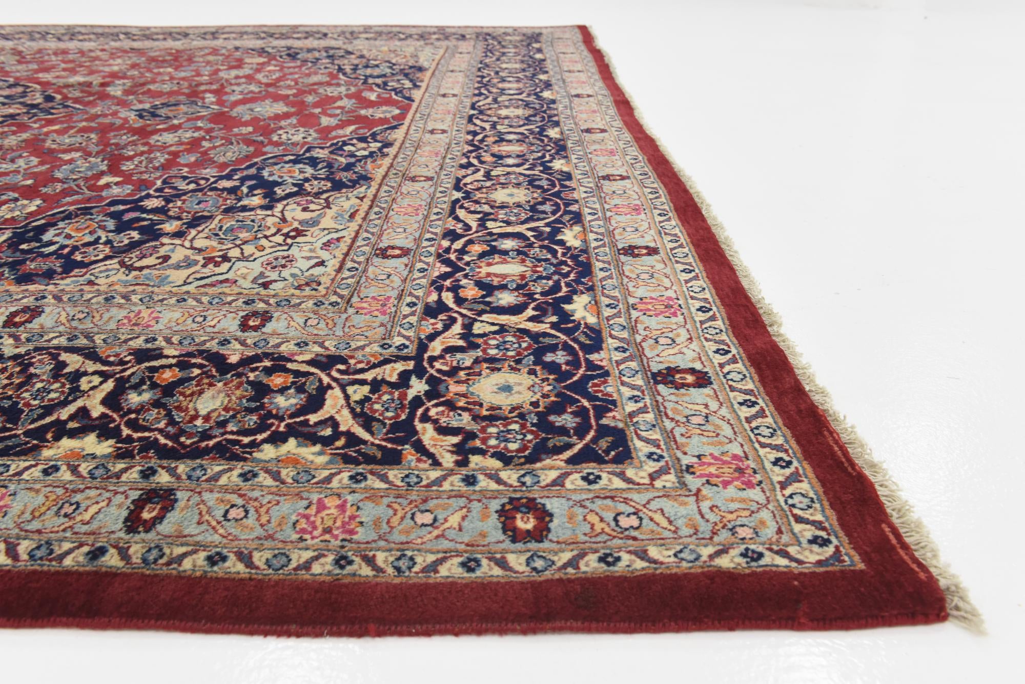 10' x 12' 7 Hand Knotted Mashad Persian Wool Rug