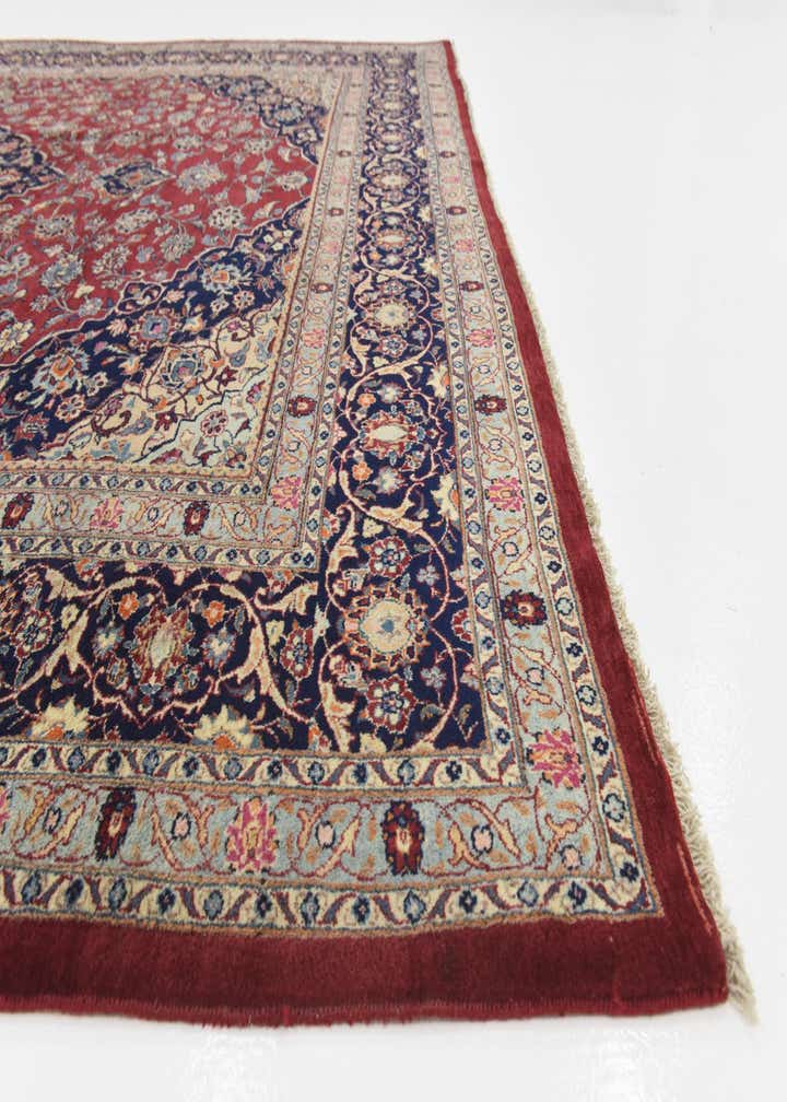 10' x 12' 7 Hand Knotted Mashad Persian Wool Rug