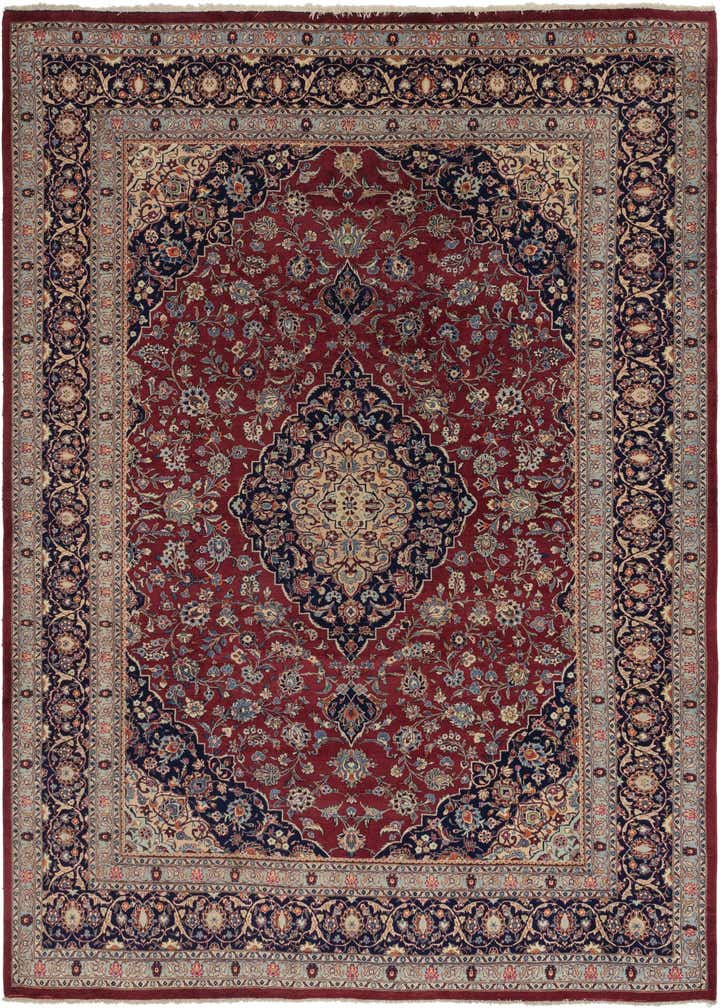 10' x 12' 7 Hand Knotted Mashad Persian Wool Rug