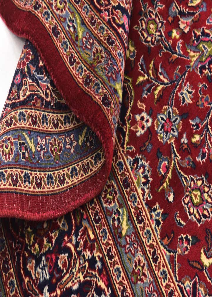 9' 8 x 12' 7 Hand Knotted Mashad Persian Wool Rug