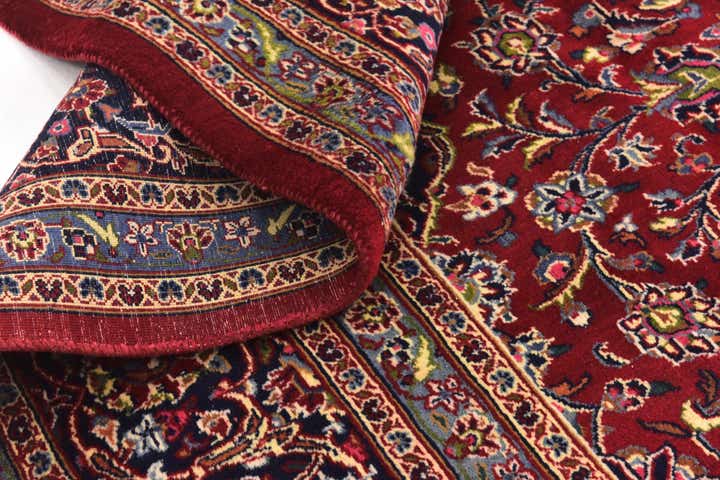 9' 8 x 12' 7 Hand Knotted Mashad Persian Wool Rug