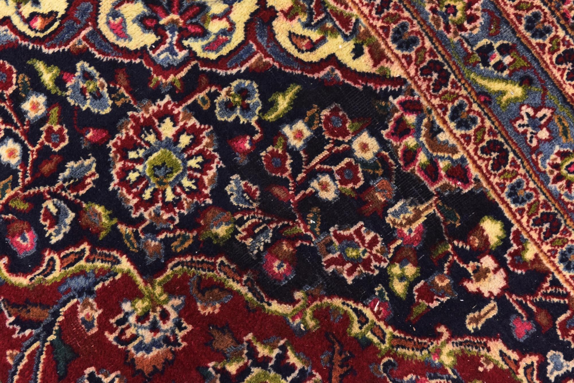 9' 8 x 12' 7 Hand Knotted Mashad Persian Wool Rug