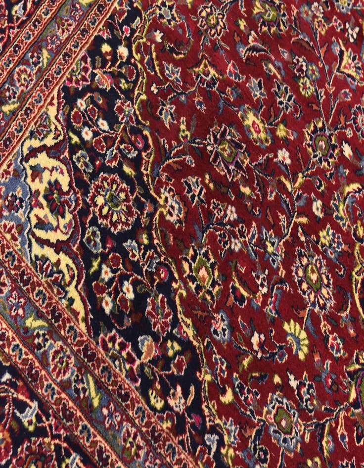 Detail image of 9' 8 x 12' 7 Hand Knotted Mashad Persian Wool Rug