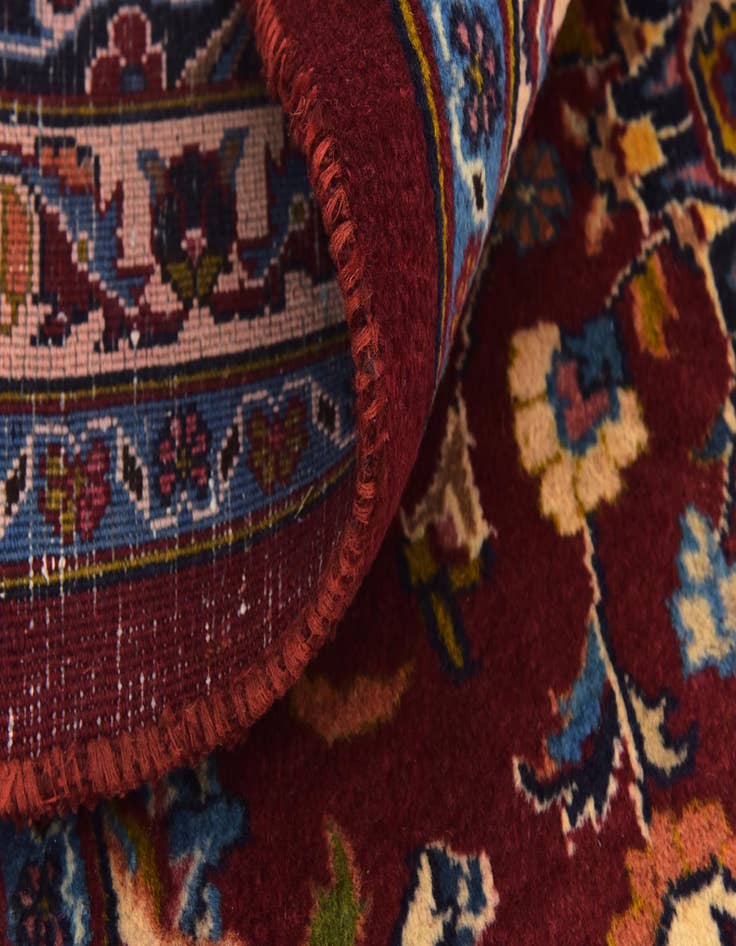 Detail image of 9' 6 x 12' 10 Hand Knotted Mashad Persian Wool Rug