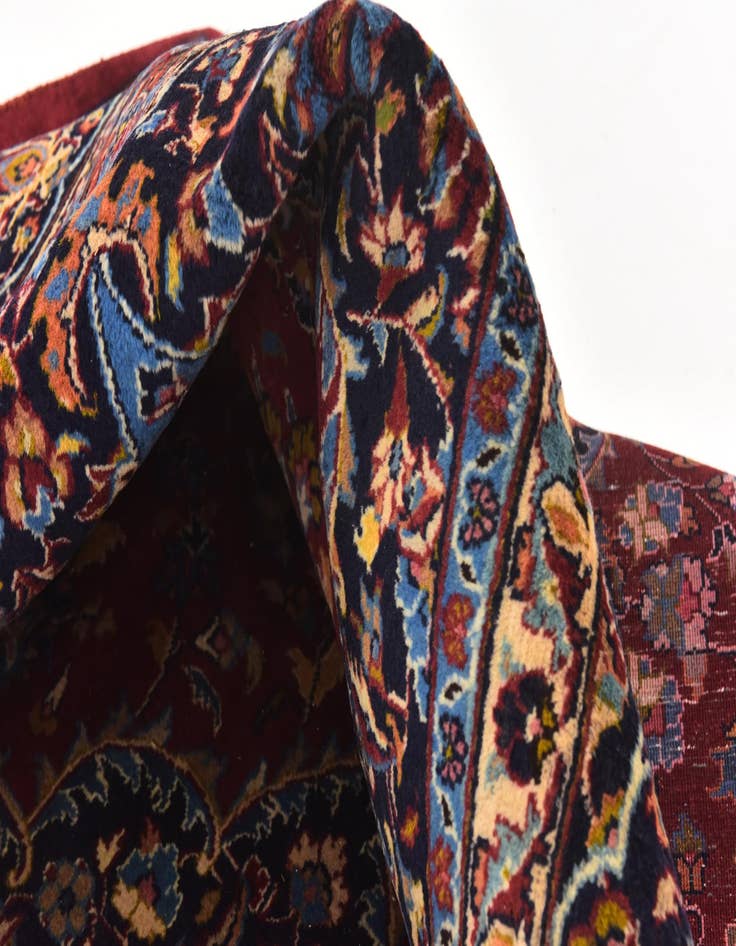 Detail image of 9' 6 x 12' 10 Hand Knotted Mashad Persian Wool Rug