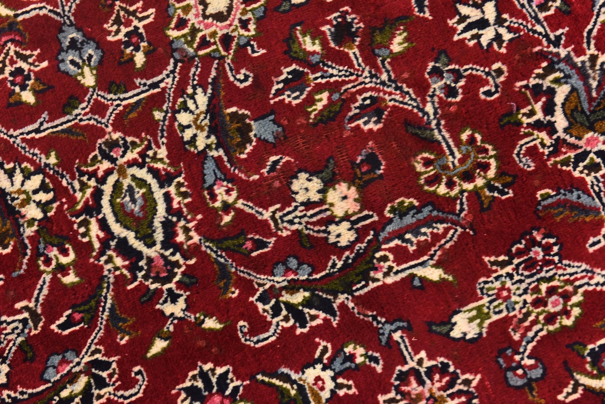 9' 9 x 12' 9 Hand Knotted Mashad Persian Wool Rug