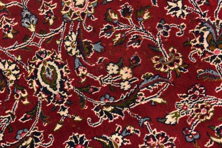 9' 9 x 12' 9 Hand Knotted Mashad Persian Wool Rug