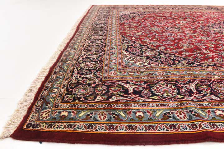 9' 9 x 12' 9 Hand Knotted Mashad Persian Wool Rug