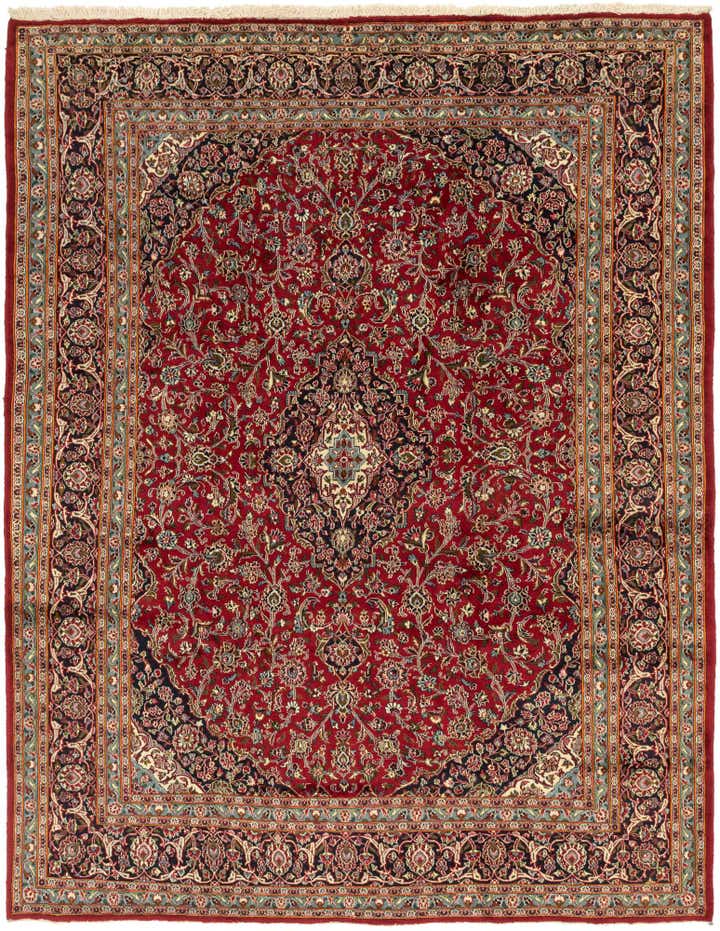 9' 9 x 12' 9 Hand Knotted Mashad Persian Wool Rug