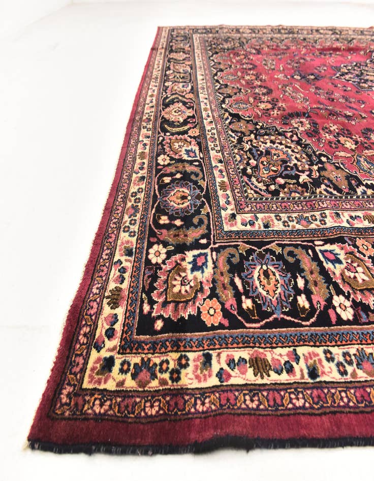 Detail image of 9' 9 x 12' 2 Hand Knotted Mashad Persian Wool Rug
