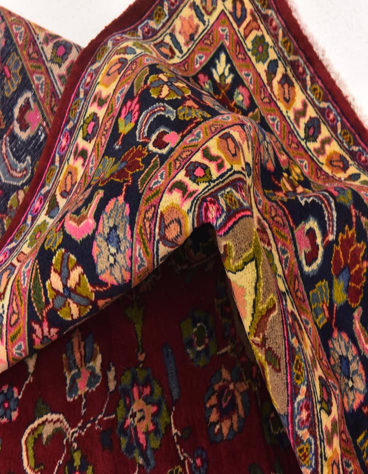 Detail image of 9' 10 x 12' 10  Hand Knotted Mashad Persian Wool Rug