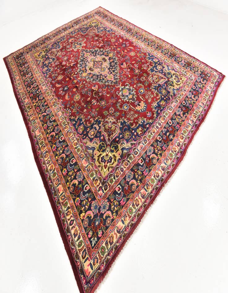 Detail image of 9' 10 x 12' 10  Hand Knotted Mashad Persian Wool Rug