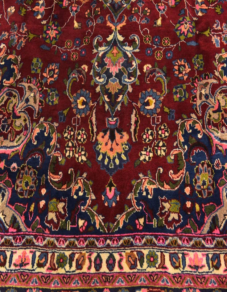 Detail image of 9' 10 x 12' 10  Hand Knotted Mashad Persian Wool Rug