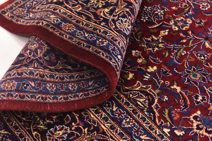 9' 10 x 12' 7 Hand Knotted Mashad Persian Wool Rug