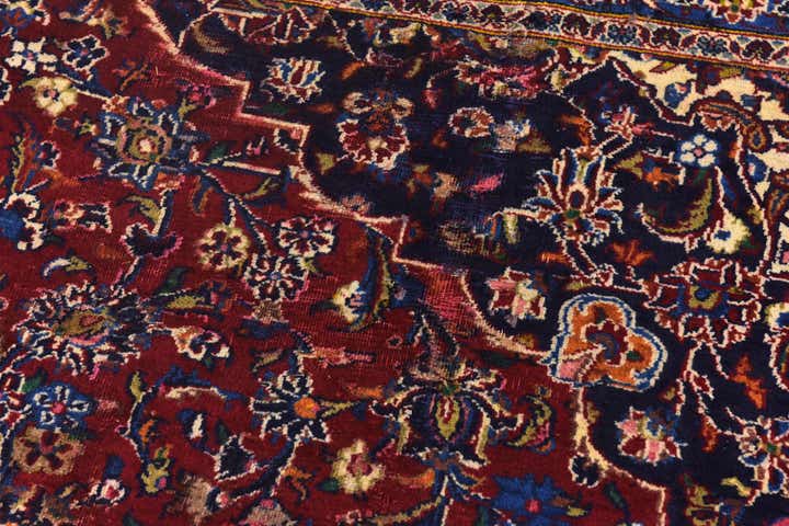 9' 10 x 12' 7 Hand Knotted Mashad Persian Wool Rug