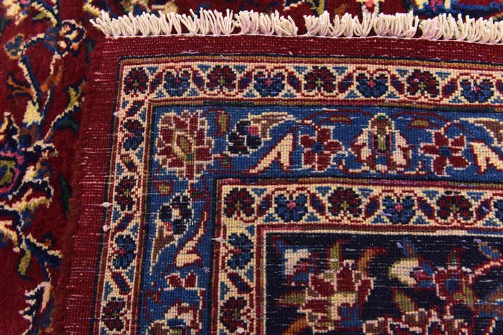 9' 10 x 12' 7 Hand Knotted Mashad Persian Wool Rug