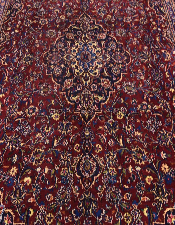 Detail image of 9' 10 x 12' 7  Hand Knotted Mashad Persian Wool Rug