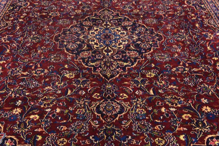9' 10 x 12' 7 Hand Knotted Mashad Persian Wool Rug