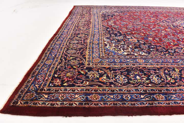 9' 10 x 12' 7 Hand Knotted Mashad Persian Wool Rug
