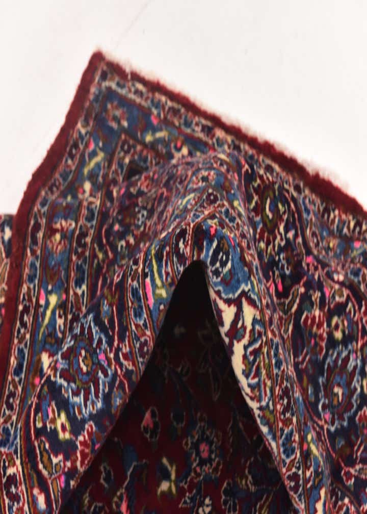 9' 7 x 12' 3 Hand Knotted Mashad Persian Wool Rug