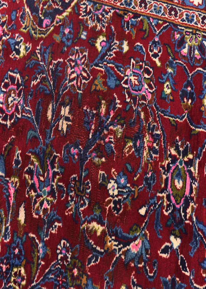 9' 7 x 12' 3 Hand Knotted Mashad Persian Wool Rug