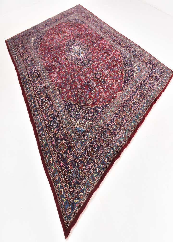 9' 7 x 12' 3 Hand Knotted Mashad Persian Wool Rug
